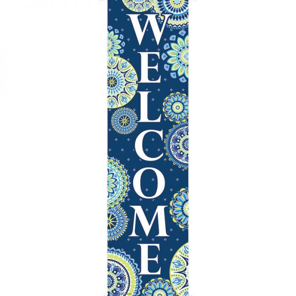 Eureka® Blue Harmony Welcome Banners - Vertical
