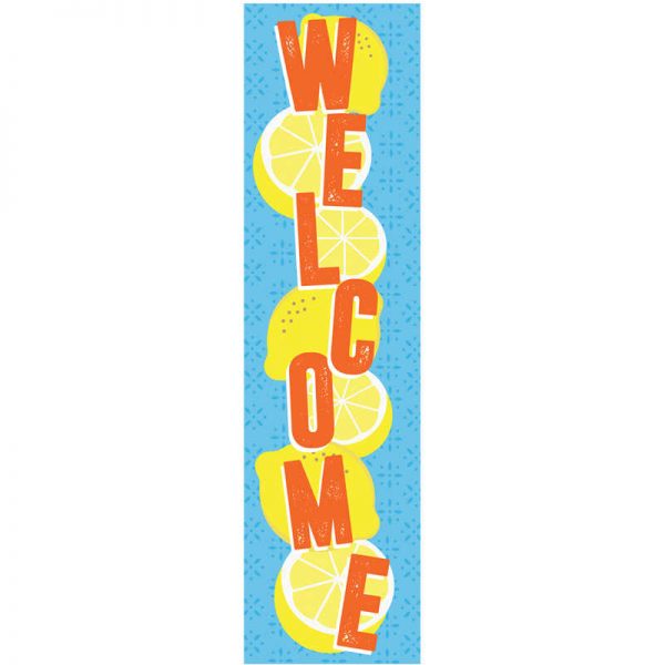Eureka® Always Try Your Zest Welcome Vertical Banner, 12" x 45"