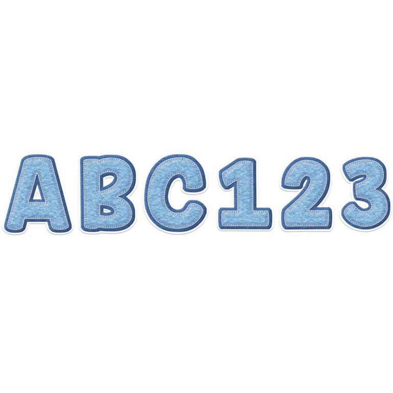 Eureka® A Close-Knit Class Blue Felt Deco Letters, 179 Pieces