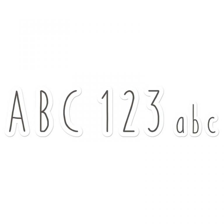 Eureka® A Close-Knit Class Simple Print Deco Letters, 246 Pieces