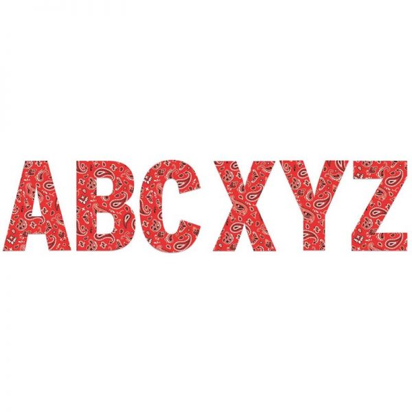 Eureka Red Bandana 7" Deco Letters