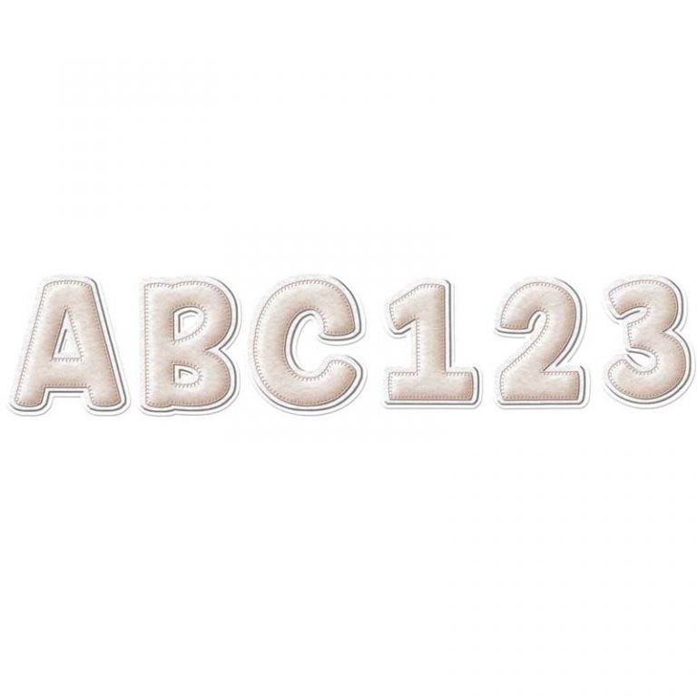 Eureka® A Close-Knit Class Cream Felt Deco Letters, 179 Pieces