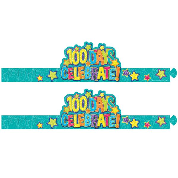 Eureka Color My World 100 Days Wearable Hats, 32 Per Pack, 2 Packs