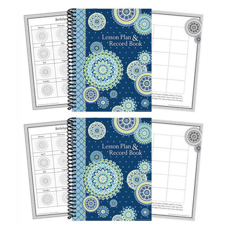 TeachersParadise Eureka® Blue Harmony Lesson Plan & Record Book, Pack of 2 EU8662732