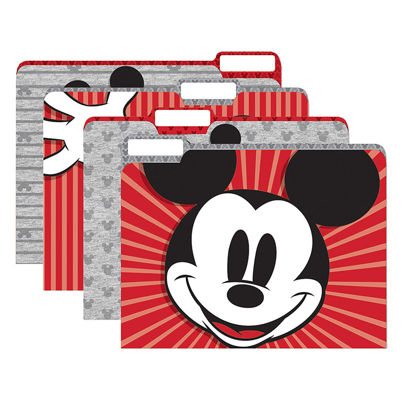 EUREKA Mickey Mouse® Throwback File Folders, Pack of 4