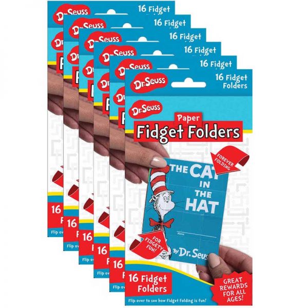 Eureka® Fidget Folders, The Cat in the Hat™, 16 Per Pack, 6 Packs