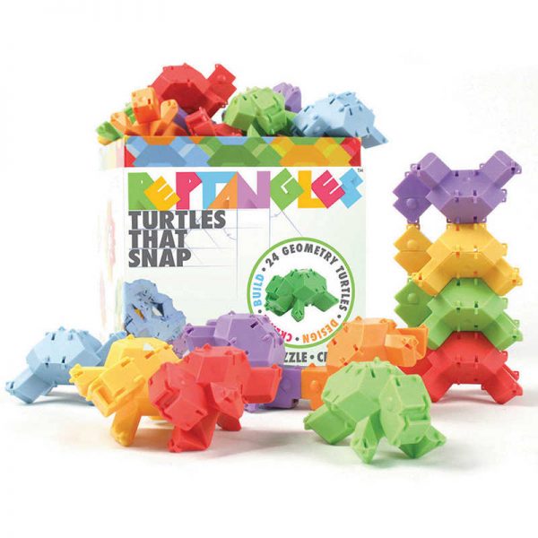 Fat Brain Toys® Reptangles, Multi-Channel Building Blocks, 24 pieces