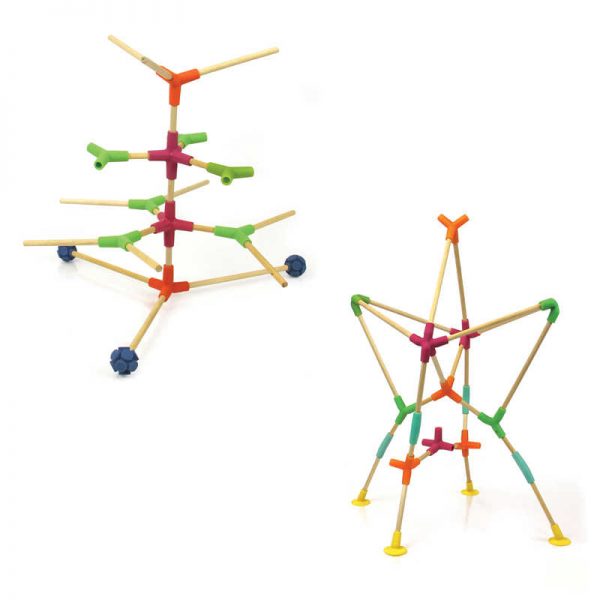 Fat Brain Toys® Joinks™, Stick & Connector Building System, 76 Pieces