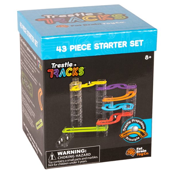Fat Brain Toys® Trestle Tracks - Starter Set, 43 Pieces