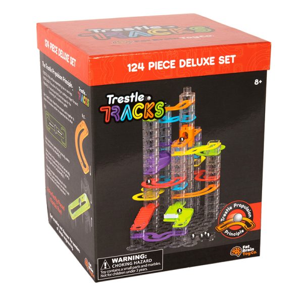 Fat Brain Toys® Trestle Tracks - Deluxe Set, 124 Pieces