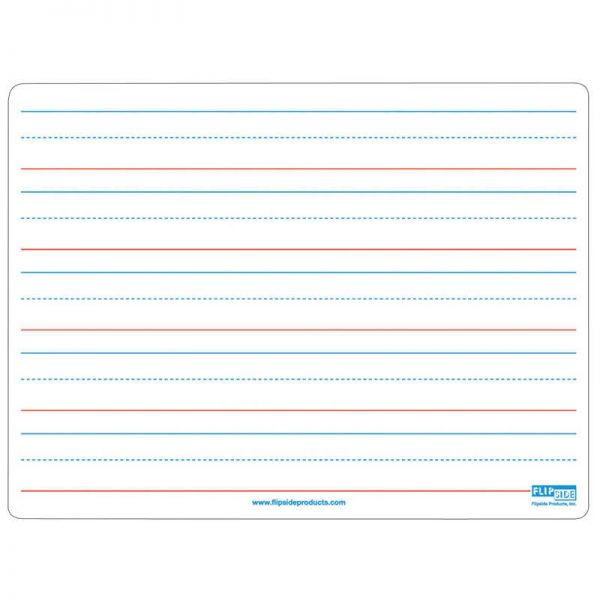 Flipside Two-Sided Magnetic Dry Erase Board, Plain/Ruled, 9" x 12"