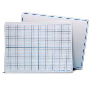 Flipside Products Magnetic Dry Erase Learning Mat, Two-Sided XY Axis/Plain, 9" x 12", Pack of 12
