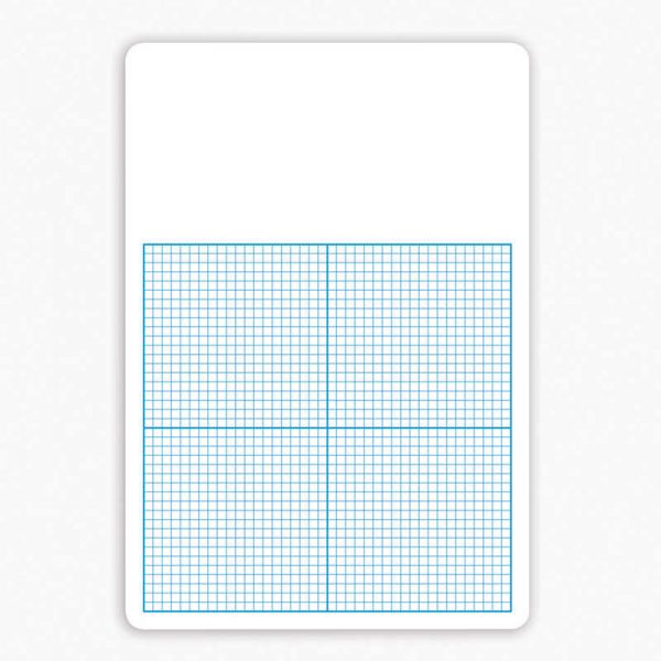 Flipside 1/4" Graph Dry Erase Board, 11" x 16"