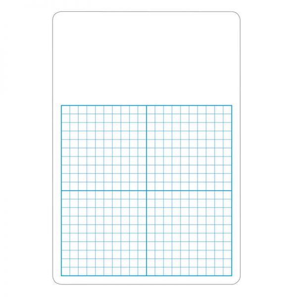 Flipside 1/2" Graph Dry Erase Board, 11" x 16" Single