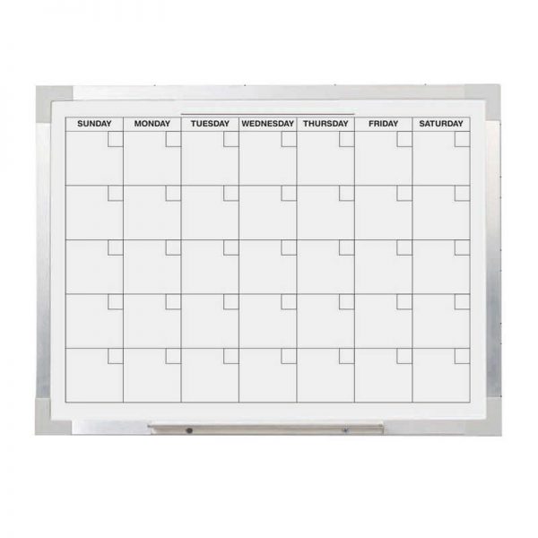 Crestline Dry Erase Magnetic Aluminum Framed Calendar, 18" x 24"