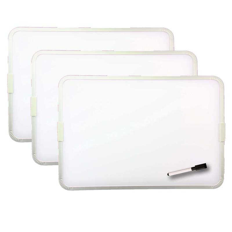 TeachersParadise Flipside TwoSided Aluminum Framed, Dry Erase Board w/Pen, 9" x 12