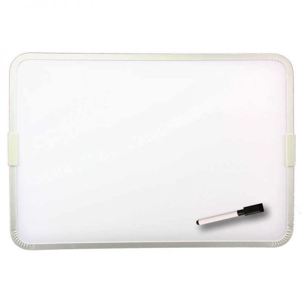 Flipside Two-Sided Aluminum Framed, Magnetic Dry Erase Board w/Pen, 9" x 12"