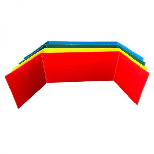 Flipside Premium Plastic Study Carrels, Assorted, 12" x 48", Pack of 24