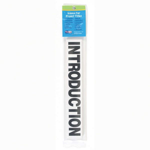Flipside Science Fair Titles, Black, 13 Pieces