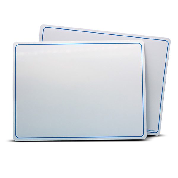 Flipside Products Magnetic Dry Erase Learning Mat, Two-Sided Plain, 9" x 12", Pack of 48