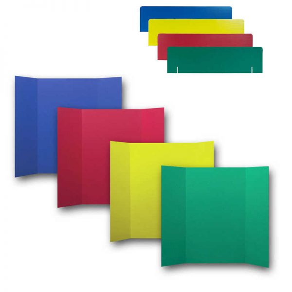 Flipside Corrugated Project Boards & Headers Set, 36" x 48", Assorted Colors, 24 Sets