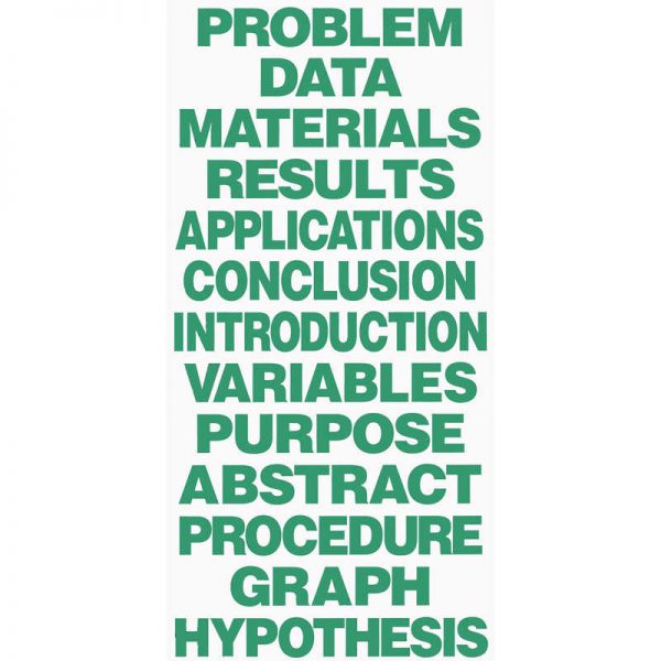 Flipside Science Fair Title Cards, Set of 13, Green
