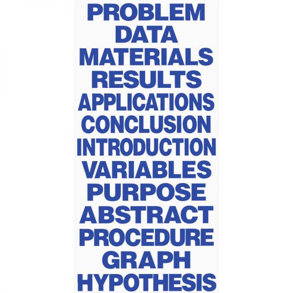 Flipside Science Fair Titles, Blue, 13/pkg