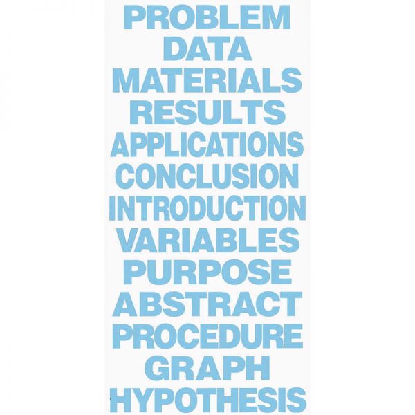Flipside Science Fair Title Cards, Set of 13, Sky Blue