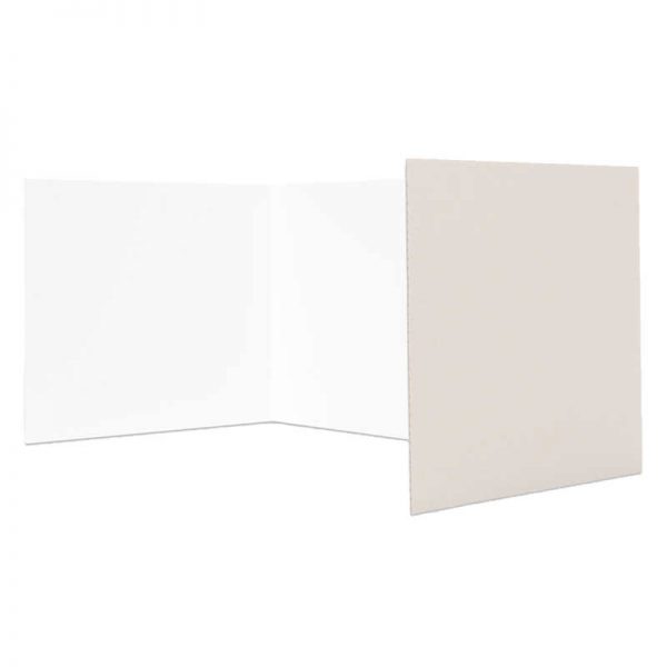 Flipside Corrugated Study Carrels, 12" x 48", White, Pack of 24