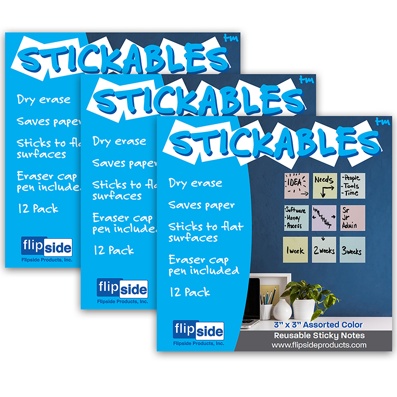 TeachersParadise Flipside Products Dry Erase Stickables with Dry