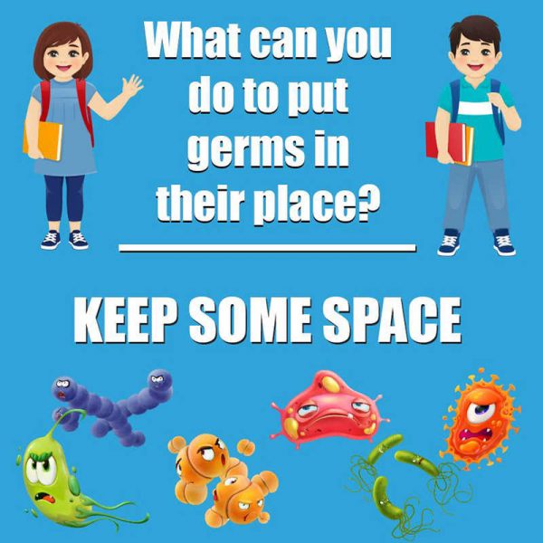 Flipside Products Keep Some Space Anti-Slip Floor Stickers, 11", Pack of 5