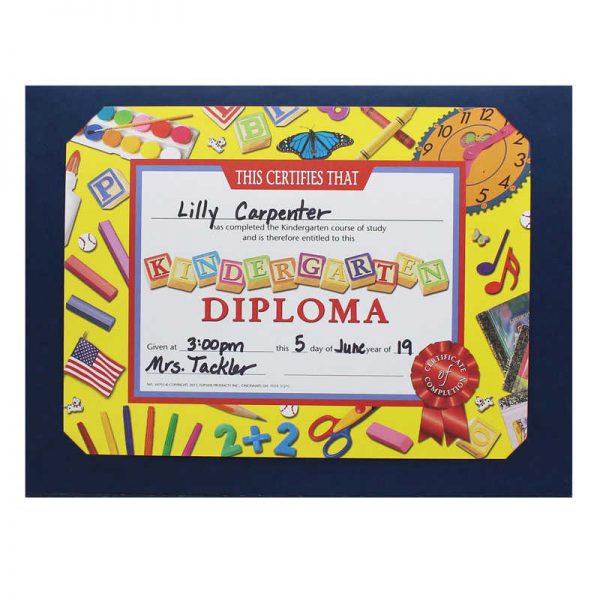 Hayes Plain Blue Certificate Folders, 10" x 13", Pack of 30