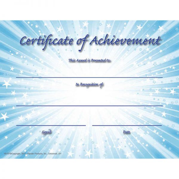 Hayes Certificate of Achievement, 8.5" x 11", Pack of 30