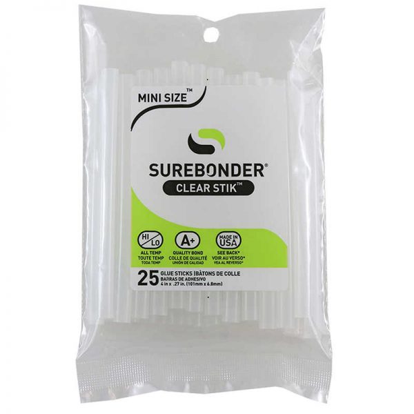 Surebonder® Surebonder® Mini Size 4" Clear Hot Glue Stick, Dual Temperature, 25 Pack
