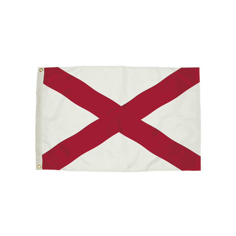 FlagZone Durawavez Nylon Outdoor Flag with Heading & Grommets, Alabama, 3ft x 5ft