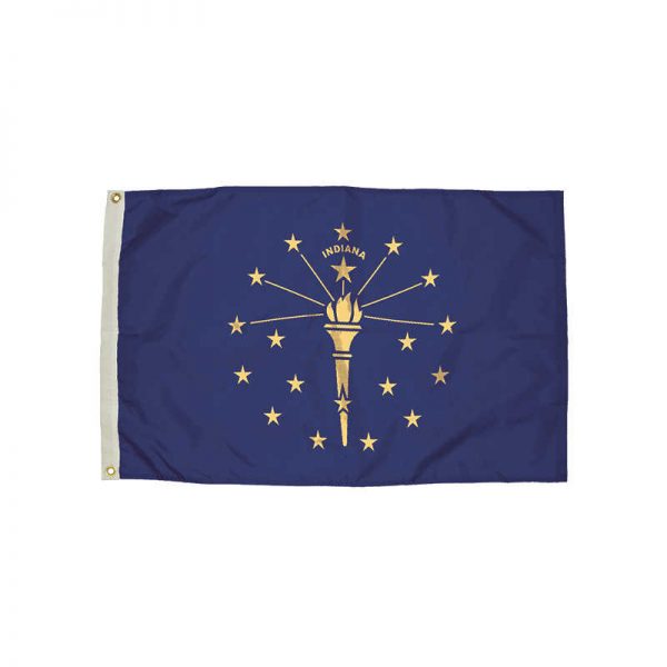 FlagZone Durawavez Nylon Outdoor Flag with Heading & Grommets, Indiana, 3ft x 5ft