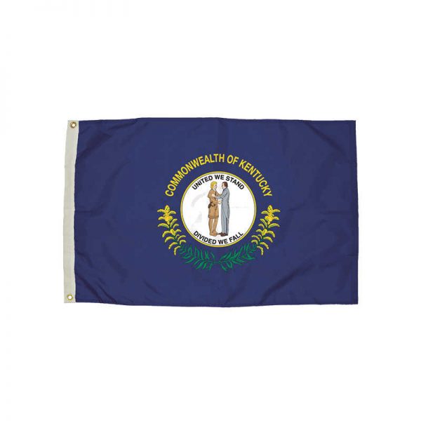 FlagZone Durawavez Nylon Outdoor Flag with Heading & Grommets, Kentucky, 3ft x 5ft