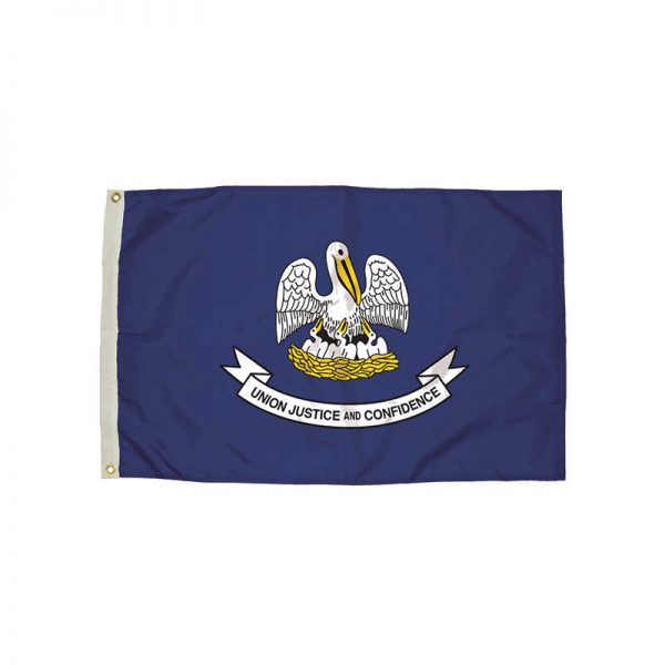 FlagZone Durawavez Nylon Outdoor Flag with Heading & Grommets, Louisiana, 3ft x 5ft