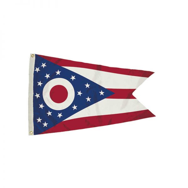 FlagZone Durawavez Nylon Outdoor Flag with Heading & Grommets, Ohio, 3ft x 5ft