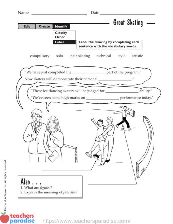 Figures on Ice Activity by Harcourt Achieve Inc - TeachersParadise