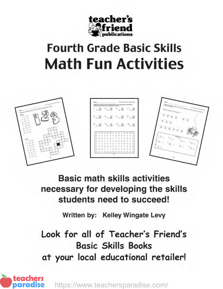 Fourth Grade Basic Skills Math Fun Activities by Teacher’s Friend Publications, Inc – TF-1330 – 0439501938