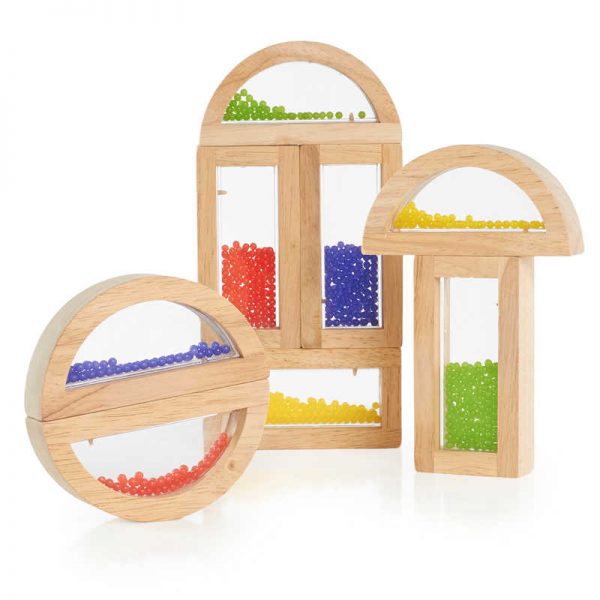 Guidecraft Crystal Bead Rainbow Blocks, 8 Pieces