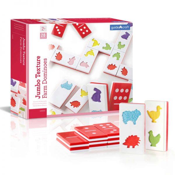 Guidecraft Jumbo Texture Farm Dominoes