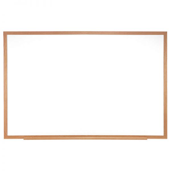 Ghent® Non-Magnetic Whiteboard with Wood Frame, 18"H x 24"W