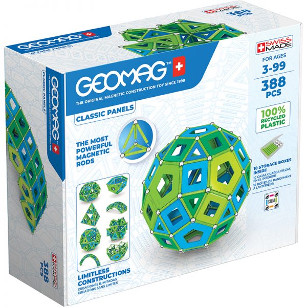 GEOMAG MASTERBOX Panels Cold Colors Recycled, 388 Pieces