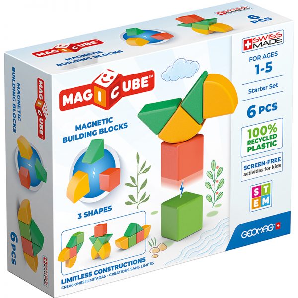 GEOMAG Magicubes Shapes Recycled, 6 Pieces