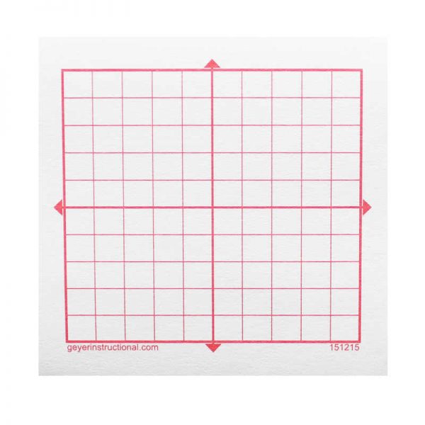 Geyer Graphing 3M Post-it® Notes, XY Axis, 10 x 10 Square Grid, 4 Pads
