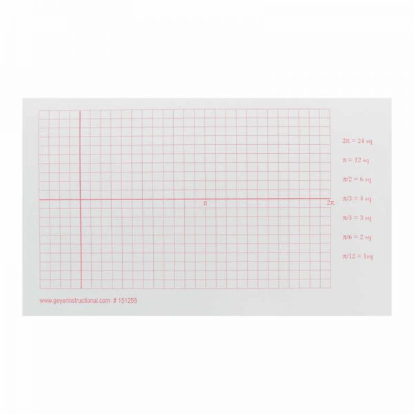 Geyer Graphing 3M Post-it® Notes, 3" x 5", Trigonometry Grid, Radian, 3 Pads
