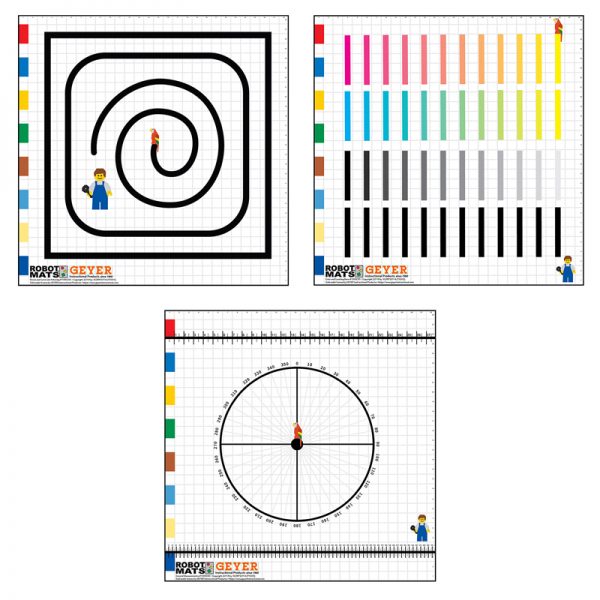 Geyer Instructional General Skills Robotics Table Top Mats, Set of 3
