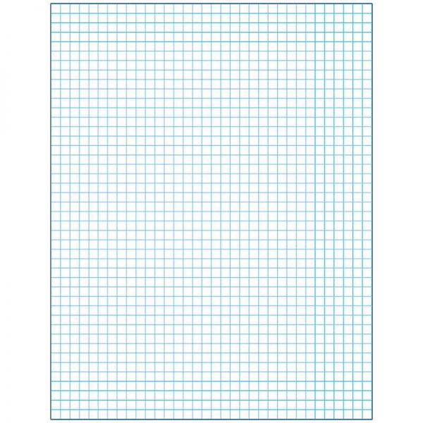 Geyer Graph Paper, 50 Sheets, Single Sided, 8.5" x 11", Blue